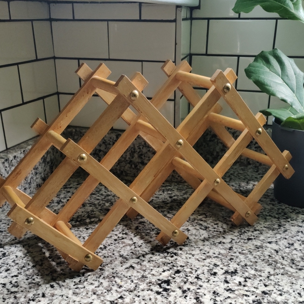 Wooden Collapsible Wine Rack